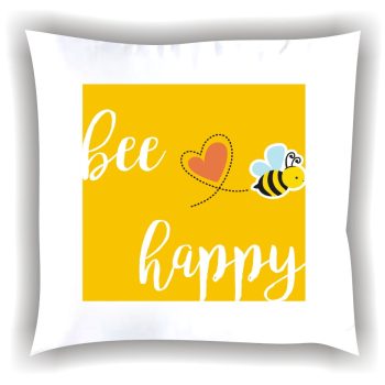 Párna "Bee happy" 001_Q