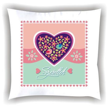 Párna "szíves, madárkás" 009_O