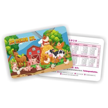 Kártyanaptár egyedi nyomattal