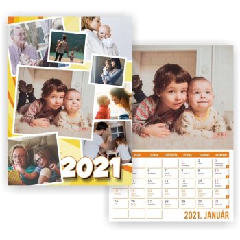 Falinaptár egyedi nyomattal